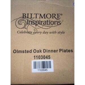 Biltmore Estate Inspirations Olmsted Oak Dinner Plates New Box of 2 Plates